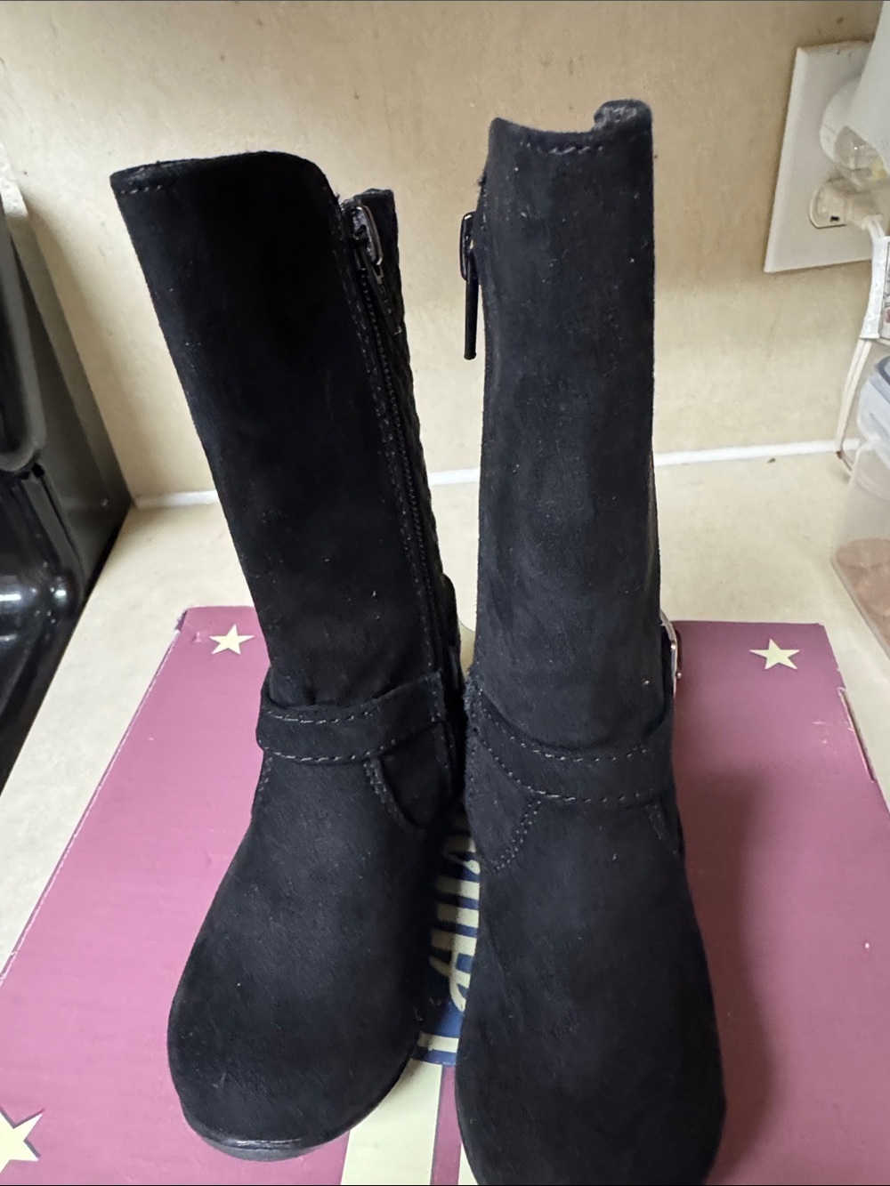 Austin Trading Co Toddler Girls Faux Suede Boot - Black